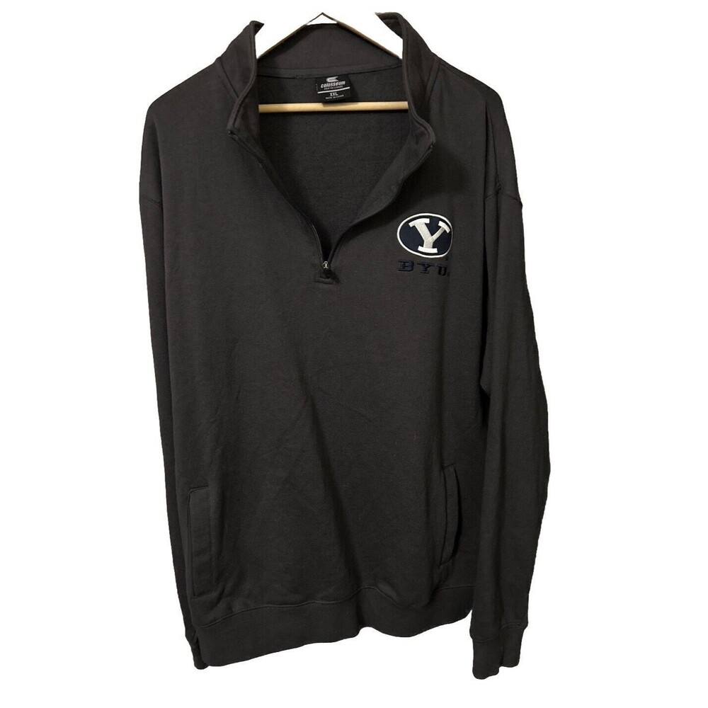 Brigham Young University BYU Cougars Men’s XXL Gray  1/4 Zip Colosseum